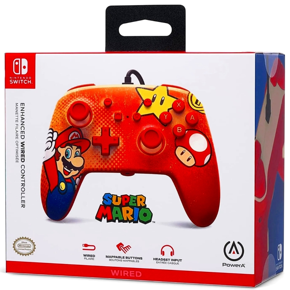 PowerA Enhanced Wired Controller for Nintendo Switch - Mario